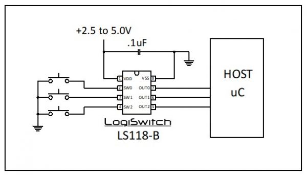 Switch Debouncing using LS118