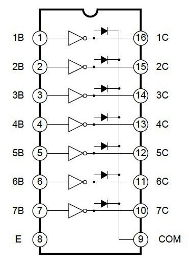 ULN2003 High Voltage and Current Darlington Transistor ...
