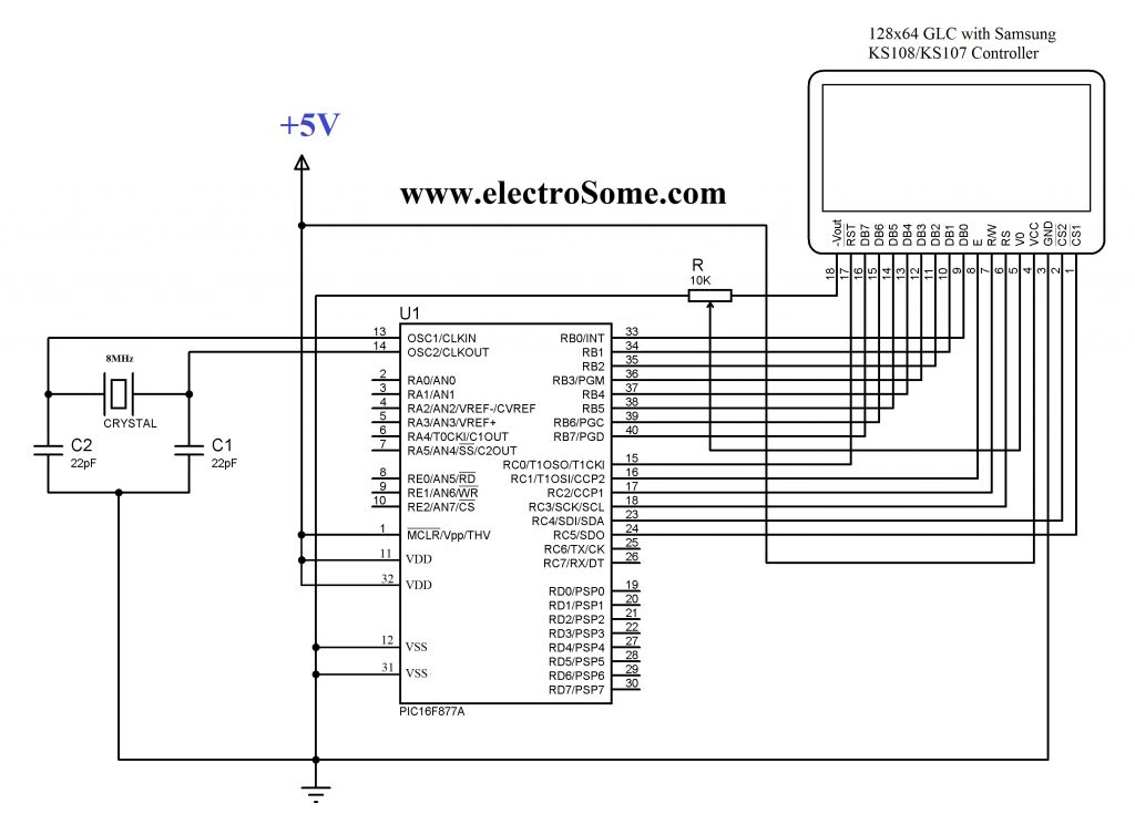 Interfacing GLCD with PIC Microcontroller
