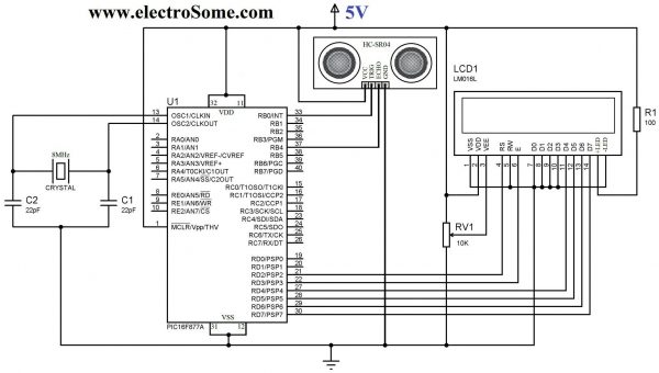 Interfacing HC-SR04 Ultrasonic Distance Sensor with PIC Microcontroller