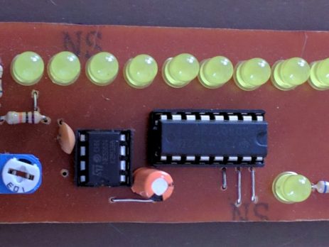 LED Chaser using 4017 and 555 Timer - PCB