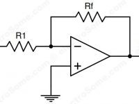 Inverting Amplifier using Opamp - Circuit Diagram