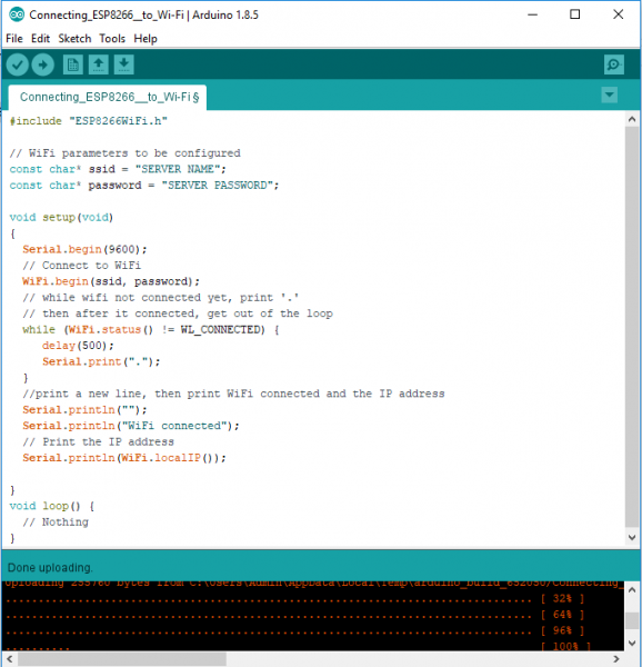 Connecting ESP8266 to WiFi