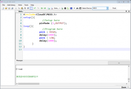 Getting Started with CloudX Development Board - Blinking LED