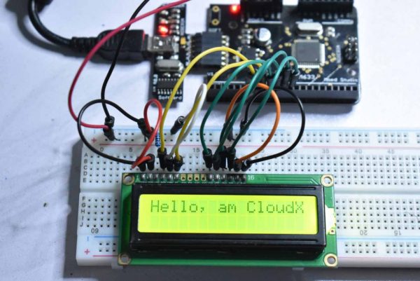 Interfacing LCD with CloudX - Experiment