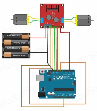 Interfacing L298N Motor Driver with Arduino Uno