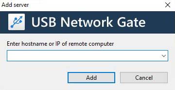 USB Network Gate - Adding Server