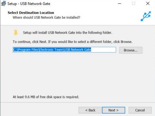 USB Network Gate - Installation Folder